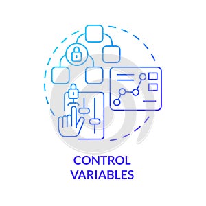 Control variables blue gradient concept icon