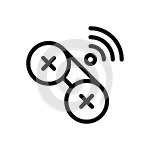 Control vector thin line icon