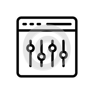 Control vector thin line icon