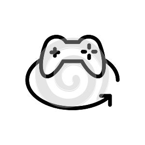 Control  vector thin line  icon