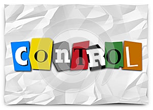 Control Word Cut Out Letters Ransom Note Total Domination