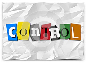 Control Word Cut Out Letters Ransom Note Total Domination photo