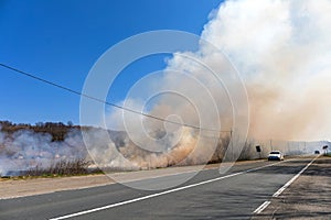 Controlled Burn Road Visibility