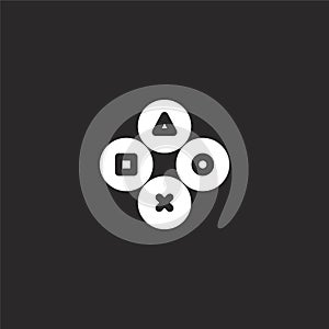 controller icon. Filled controller icon for website design and mobile, app development. controller icon from filled arcade