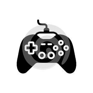 Black solid icon for Controller, gamify and activity