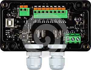 Controller for programming LED isolated on white background