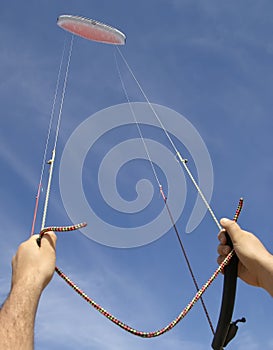 Controlling high flying kite