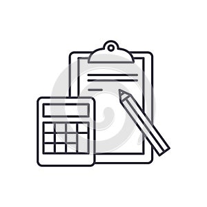 Controlling line icon concept. Controlling vector linear illustration, symbol, sign