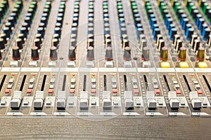 The controls of an Audio Mixing