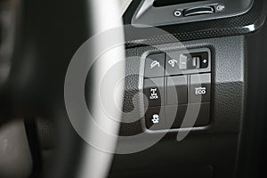 Controls on the side of the car
