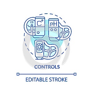 Controls turquoise concept icon