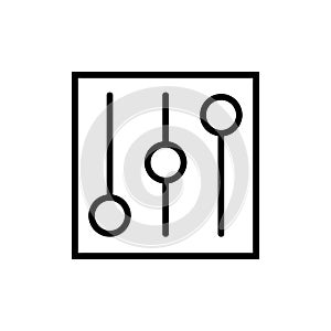 Controls Vector Icon. Outline style vector icon.