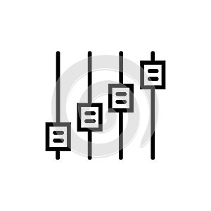 Controls Vector Icon. Outline style vector icon.