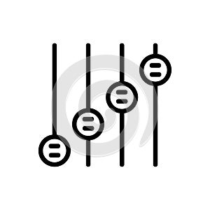 Controls Vector Icon. Outline style vector icon.