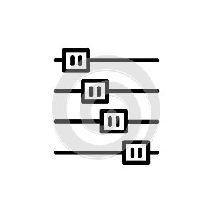 Controls Vector Icon. Outline style vector icon.
