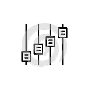 Controls Vector Icon. Outline style vector icon.