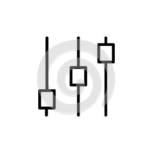 Controls Vector Icon. Outline style vector icon.