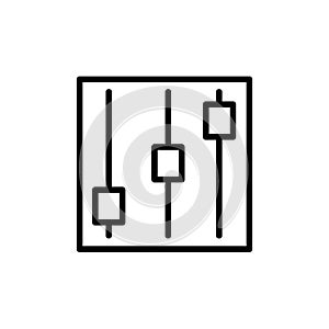 Controls Vector Icon. Outline style vector icon.