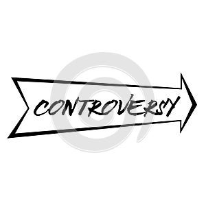 CONTROVERSY stamp on white background