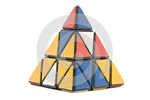 Conundrum pyramidion on white photo