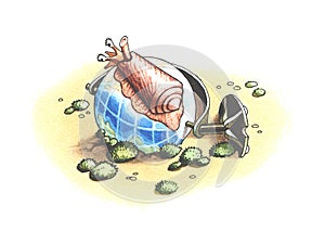 Conus geographus (geography cone).