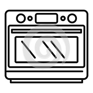 Convection grill oven icon outline vector. Electric kitchen stove