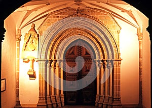 Convent doorway, Evora, Portugal.