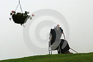 Convent sisters in mountains