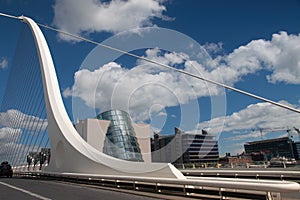 The Convention Centre Dublin and Samuel Beckett Bridge, Liffey River,Spencer Dock., North Wall, Dublin