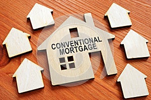 Conventional Mortgage sign on the tiny home.