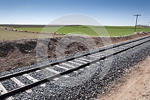 Conventional rail in an agricultural landscape