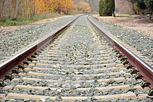 Conventional railway track photo