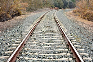 Conventional railway track photo