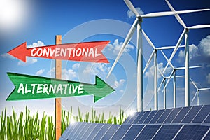 Conventional versus alternative energy