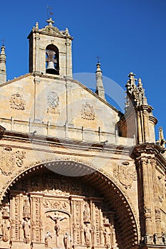 The facade of de San Esteban convent cathedral, Salamanca, Spain photo