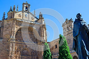 Convento and statue de San Esteban, Salamanca, Spain photo