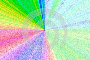 Converging lines - colorful radiations - Bright rainbow spectrum of colors radial converging lines background