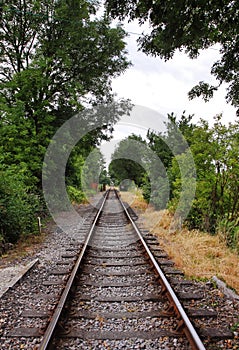 Converging Railway tracks photo