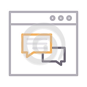 Conversation colour line vector icon