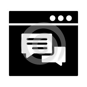 Conversation glyph flat vector icon