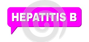 Conversation HEPATITIS B Colored Bubble Message