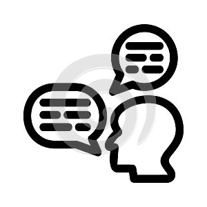 Conversation icon or logo isolated sign symbol vector illustration