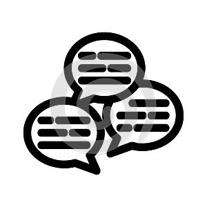 Conversation icon or logo isolated sign symbol vector illustration
