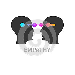 Conversation logo. Emotional intelligence icon