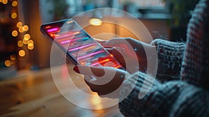 A conversation on a smartphone screen with an artificial intelligence chatbot providing customer support and information