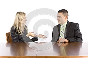 Conversation of two businesspeople