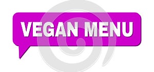 Conversation VEGAN MENU Colored Cloud Message