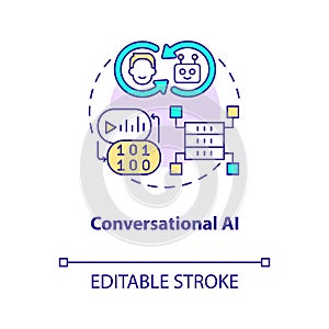 Conversational AI concept icon
