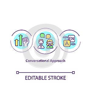 Conversational approach concept icon