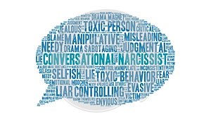 Conversational Narcissist Animated Word Cloud